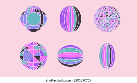 Brutalism shapes, minimalist geometric elements, abstract bauhaus forms. Simple star and flower shape, basic form, trendy modern graphic element vector set. Vector illustration
