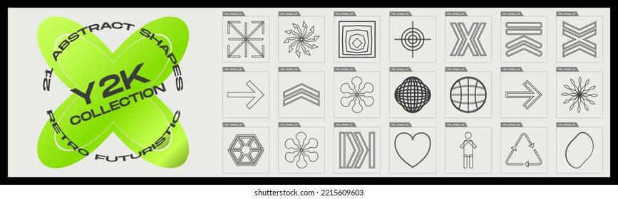 Brutalismus formt. Minimalistische geometrische Elemente. Abstraktes Bauhaus und boho kosmischer Stil. Einzeln auf Hintergrund. Vektorgrafik