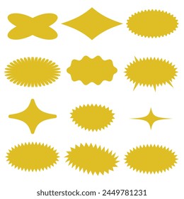 Brutalism shapes, minimalist geometric elements, abstract bauhaus forms. Simple star and flower shape, basic form, trendy modern graphic element vector set