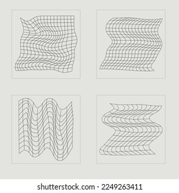 Brutalism shapes. Retro futuristic graphic ornaments. For modern T-shirts designed. Retro Futurist. Vector illustration