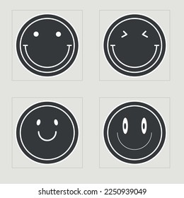 Brutalism shapes. Brutalism star and flower shapes. Elements for graphic decoration. Anti-design. Vector illustration