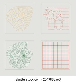 Brutalism shapes. Brutalism star and flower shapes. Modern abstract forms. Stars, starburst . Vector illustration