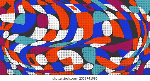 Brutalismo simple vector de fondo de patrones geométricos