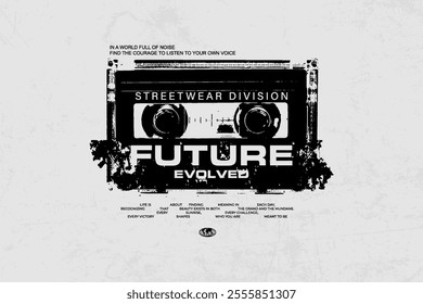 brutalism streetwear graphic tshirt typography design inspiration templates