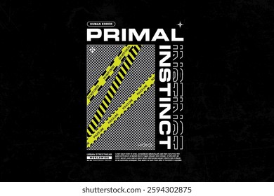 Brutalism Urban streetwear style poster design templates
