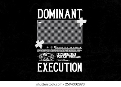 Brutalism Urban streetwear style poster design templates