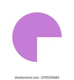 Brutalist abstract circle icon. Modern geometric shape element. Flat form, minimal design, y2k style, perfect for contemporary art projects and graphic applications.