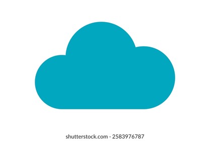 Brutalist abstract cloud icon. Simple shape symbol. Modern figure, flat style, graphic element. Versatile design for contemporary projects, branding, or digital media applications.
