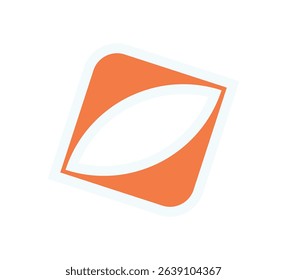 Brutalist abstract element sticker. Modern geometric shape and figure. This flat element embodies y2k aesthetics, ideal for contemporary projects and graphic use. A bold symbol of brutalism.