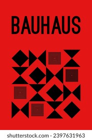 Brutalist abstract geometric poster with shape. Brutal contemporary figures and forms. Modern bauhaus style. Primitive and minimalistic vector illustration