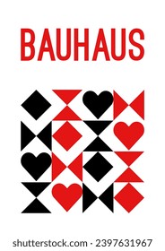 Brutalist abstract geometric poster with shape. Brutal contemporary figures and forms. Modern bauhaus style. Primitive and minimalistic vector illustration