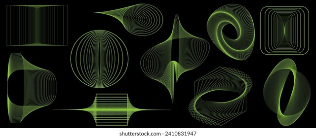 Conjunto geométrico abstracto brutalista