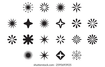 Brutalist abstract geometric shape set