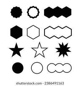 Brutalist abstract geometric shapes and grids. Brutal contemporary figure star oval spiral flower and other primitive elements. Swiss design aesthetic. Bauhaus memphis design.