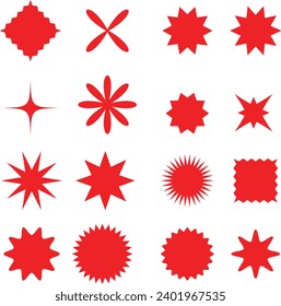 Brutalistische abstrakte geometrische Formen und Gitter. Brutal zeitgenössische Figur-Star oval Spiralblume und andere primitive Elemente. Schweizer Design-Ästhetik.