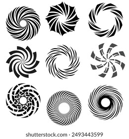 Brutalist abstract geometric shapes and grids. Brutal contemporary figure star oval spiral flower and other primitive elements. Swiss design aesthetic. Bauhaus memphis design.