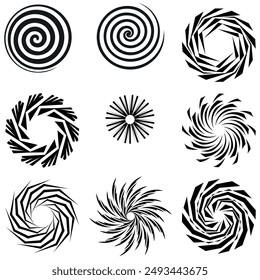 Brutalist abstract geometric shapes and grids. Brutal contemporary figure star oval spiral flower and other primitive elements. Swiss design aesthetic. Bauhaus memphis design.