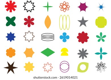 Brutalist abstract geometric shapes and grids. design EPS 10 