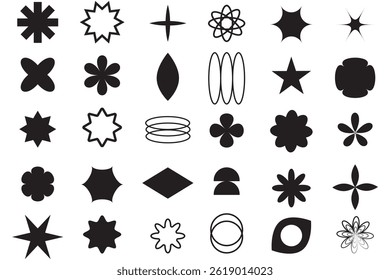 Brutalist abstract geometric shapes and grids. design EPS 10 
