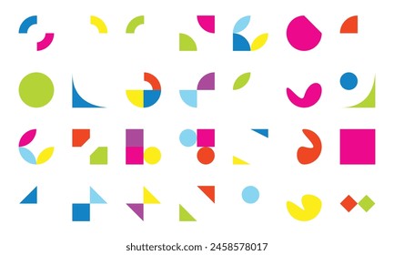 brutalist abstract geometric shapes. simple brutalist style symbol. minimal geometric bauhaus style symbol. bauhaus icon vector