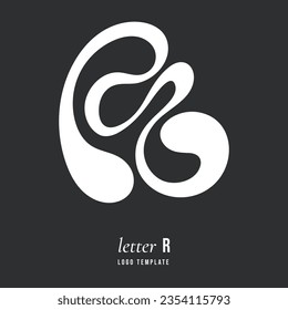 Brutalist abstract geometric shapes and Y2K grids. Brutal modern shape letter R oval spiral flower and other primitive elements. Swiss design aesthetics. Bauhaus Memphis design.