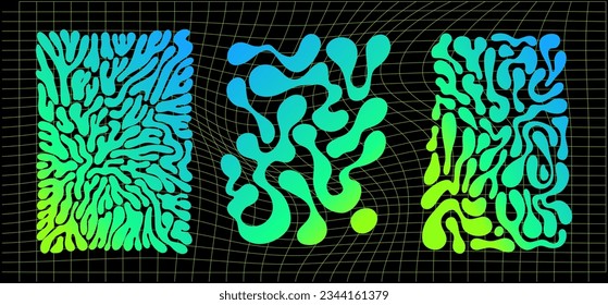 Brutalist abstract geometric Y2K shapes and grids. Brutal contemporary figure star oval spiral flower and other primitive elements. Swiss design aesthetic. Bauhaus memphis design.