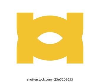 Brutalist abstract icon with geometric shape. Bold figure and modern element with flat style. Unique symbol of brutalism, perfect for contemporary projects and creative graphic design.
