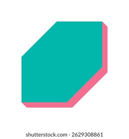 Brutalistische abstrakte Form mit Fettdruck. Das geometrische Symbol erzeugt ein markantes visuelles Element. Modernes Design mit minimalem Stil und Schatten, perfekt für moderne Projekte und Branding.