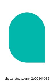 Brutalist abstract shape. Bold and modern form, minimalistic design element. Icon of brutalism, flat geometry, perfect for contemporary projects and graphic applications.