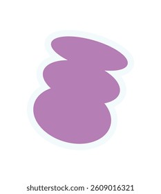 Brutalist abstract shape element sticker. Modern flat figure element. This graphic icon features minimal design with a bold brutalism style. Ideal for contemporary art projects and y2k aesthetic