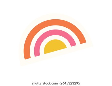 Brutalist abstract shape element sticker. Modern minimal element in flat design. A contemporary symbol with bold geometry, perfect for y2k aesthetics and graphic projects. Versatile for various