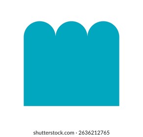 Brutalist abstract shape icon. Modern minimal figure element. Bold design, flat style, y2k aesthetic, perfect for contemporary art and graphic projects.