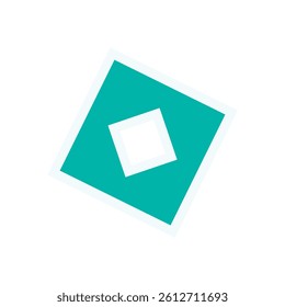 Brutalist abstract shape icon sticker. Minimal geometric figure as a modern symbol. Flat design element, y2k style, ideal for contemporary art projects, digital media, and creative branding.