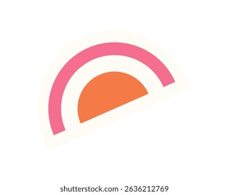 Brutalist abstract shape icon sticker. Modern flat figure symbol. This brutalism element features a geometric form, reflecting a bold y2k aesthetic. Suitable for various graphic applications, this