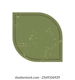 Brutalist abstract shape. Modern icon with grunge texture and flat form. Unique figure and element, perfect for creative projects, trendy designs, or contemporary art displays.