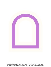 Brutalist abstract shape sticker. Bold geometric shape element. Modern flat design, y2k aesthetic, versatile for various projects.