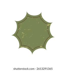 Brutalist abstract shape sticker. Bold icon with grunge texture and modern form. Unique element of brutalism, flat design, potential for graphic applications in contemporary projects.