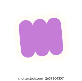 Brutalist abstract shape sticker. Bold icon with a modern form. Playful element, flat decoration, geometric design, ideal for contemporary projects and y2k aesthetics.