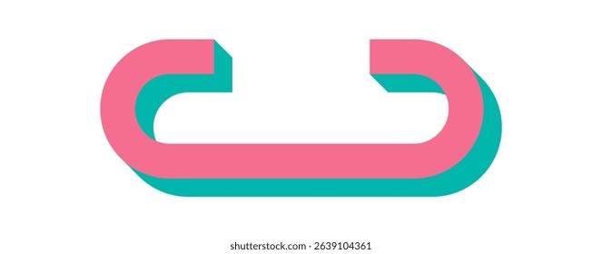 Brutalist abstract shape sticker with bold silhouette. Minimalistic icon with modern curves and shadow. Contemporary element of brutalism, flat style, perfect for graphic applications.