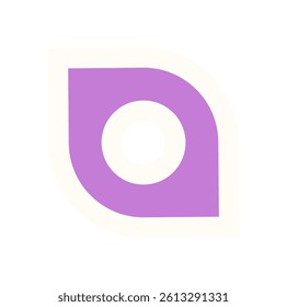 Brutalist abstract shape sticker. Modern shape and form of a graphic element. Flat style with brutalism influence, perfect for contemporary design projects and artistic illustrations.