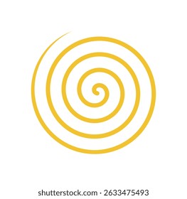 Brutalist abstract spiral icon. Minimalistic shape and modern element. This geometric decoration features a bold curve and unique figure, making it a perfect addition for contemporary projects.
