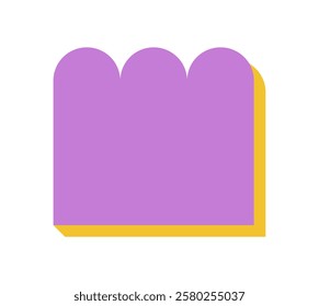 Brutalist abstract sticker shape with a bold figure and minimal element. This modern flat icon features a unique geometric form, ideal for contemporary art, branding, and graphic design.