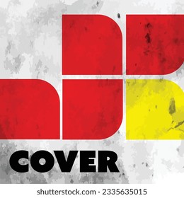Brutalist and abstract style backgrounds. Red elements and scuffs.Stylish background,cover,wallpaper in abstract style.Geometric figures on stylish background.