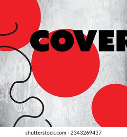 Brutalist and abstract style backgrounds. Red elements and scuffs.Stylish background,cover,wallpaper in abstract style.Geometric figures on stylish background.