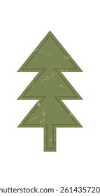 Brutalist abstract tree icon. Minimal shape with grunge texture. This modern element features a unique form, flat style, and contemporary design, perfect for graphic projects and artistic endeavors.