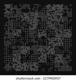 Brutalist Art inspired vector pattern artwork made with abstract geometric shapes and bold forms. Digital graphics design for poster, cover, art, presentation, prints, fabric, wallpaper and etc.