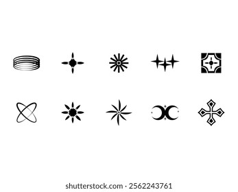 Brutalist Black Design Element Set