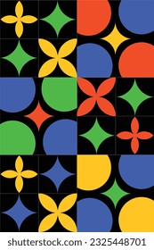 Brutalist Bold Decorative Pattern Colorful