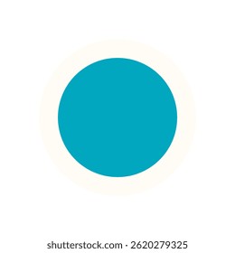 Brutalist circle icon sticker. Modern abstract shape in a minimal form. This bold symbol features geometric elements with a y2k aesthetic, perfect for contemporary graphic applications.