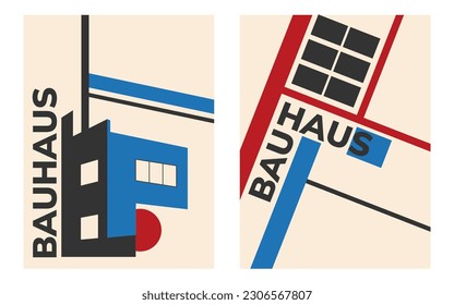 
Brutalist design elements. Posters with geometric shapes. Trendy 90s style. Bauhaus design style.